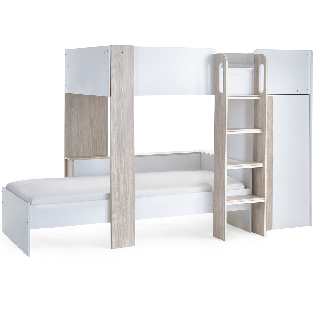 Horizon Pale Wood and White Bunk Bed