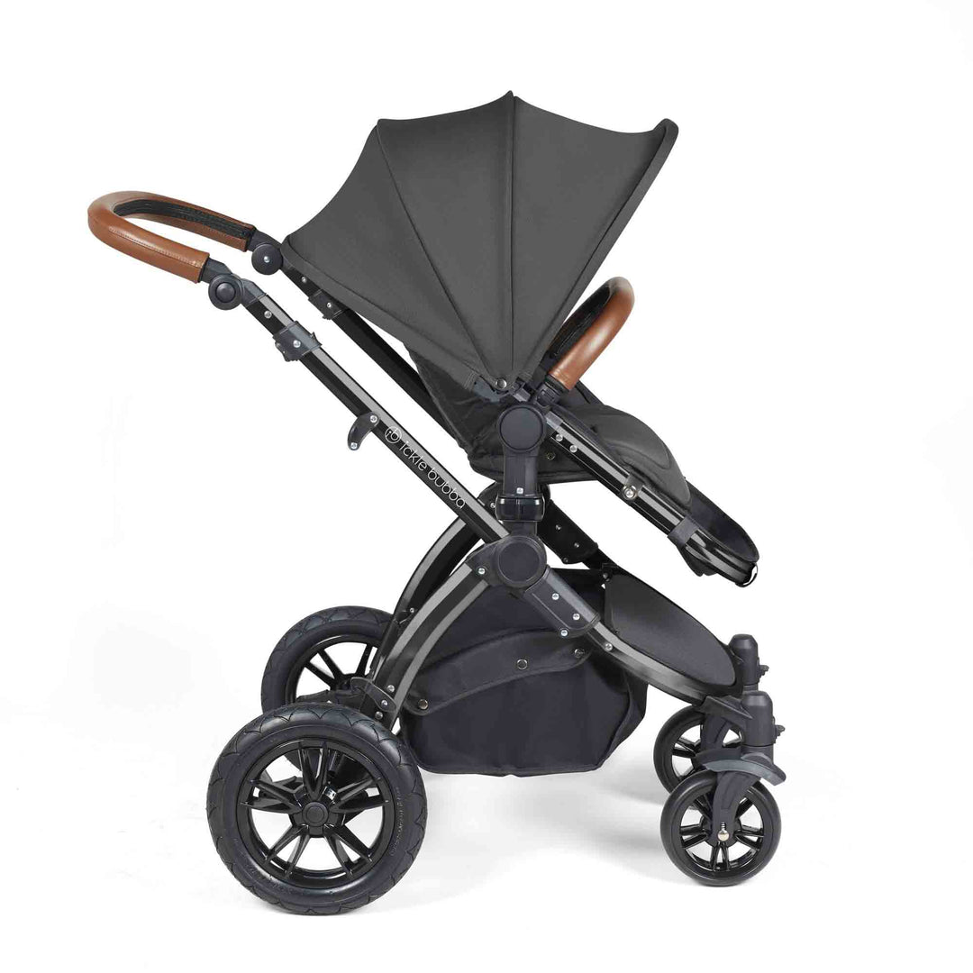 Stomp Luxe All in One Cirrus I-Size Travel System with Isofix Base - Charcoal Grey