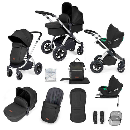 Stomp Luxe All in One Cirrus I-Size Travel System with Isofix Base - Midnight