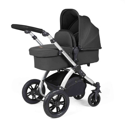 Stomp Luxe All in One Cirrus I-Size Travel System with Isofix Base - Charcoal Grey