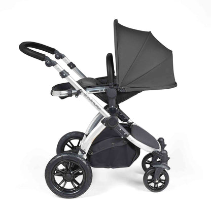 Stomp Luxe All in One Cirrus I-Size Travel System with Isofix Base - Charcoal Grey