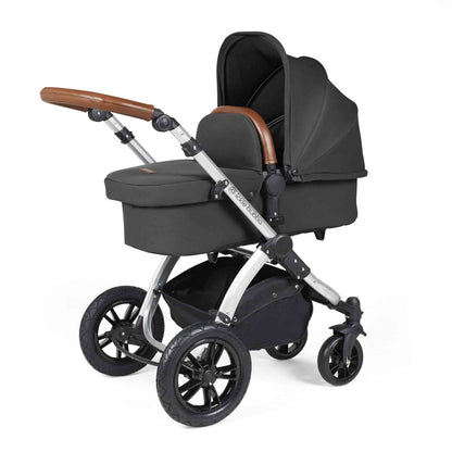 Stomp Luxe All in One Cirrus I-Size Travel System with Isofix Base - Charcoal Grey