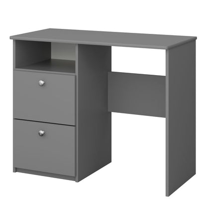 Memphis Desk with 2 Drawers in Folkestone Grey