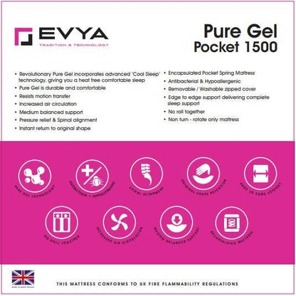 Pure Gel 1500 Pocket Sprung