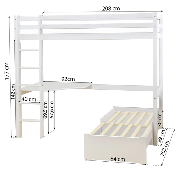 Hoppekids ECO Dream MEGA Bed with Lounge Module and Tabletop