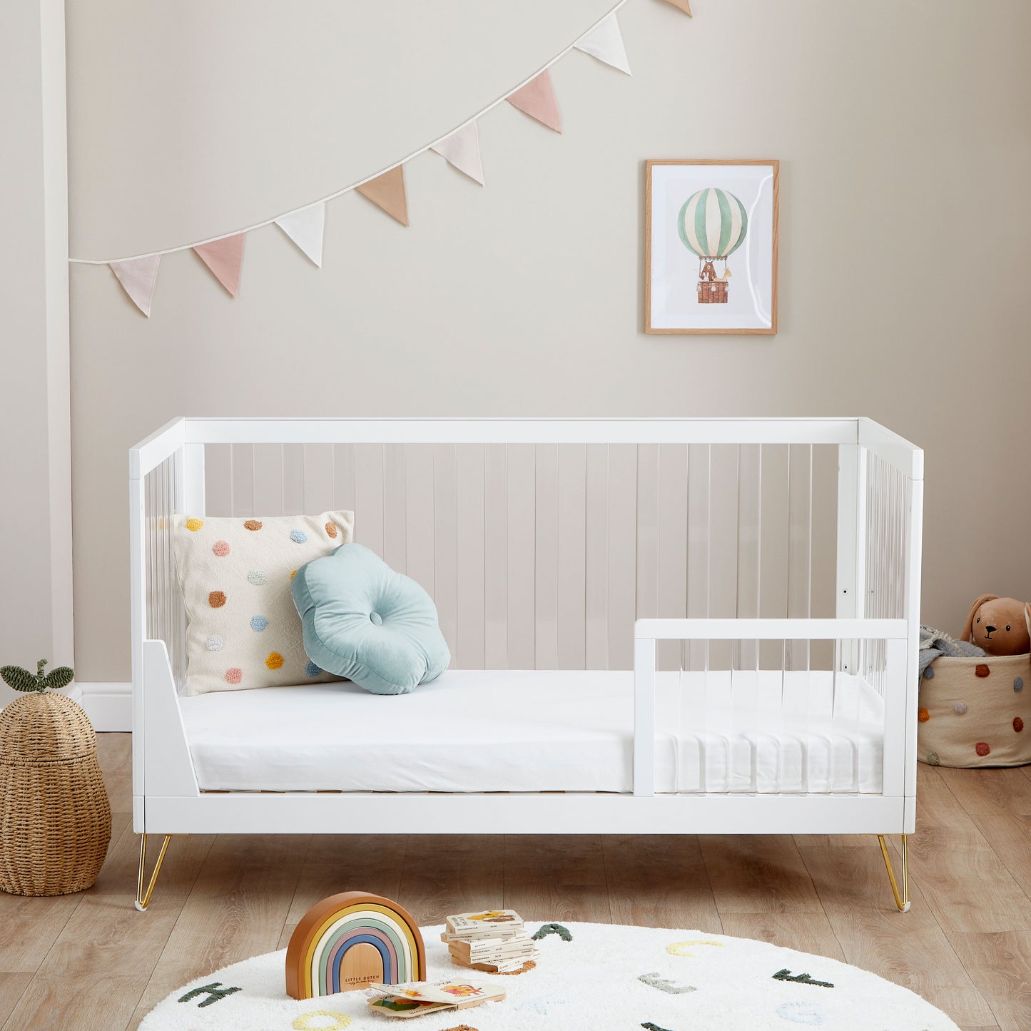 Kimi XL Acrylic Cot Bed