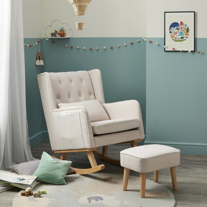 Babymore Lux Nursing Chair with Footstool - Kidsly