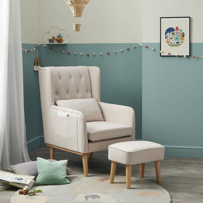 Babymore Lux Nursing Chair with Footstool - Kidsly