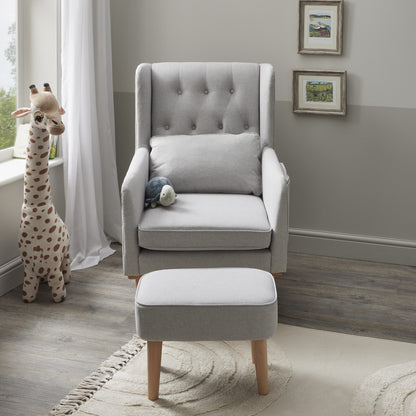 Babymore Lux Nursing Chair with Footstool - Kidsly