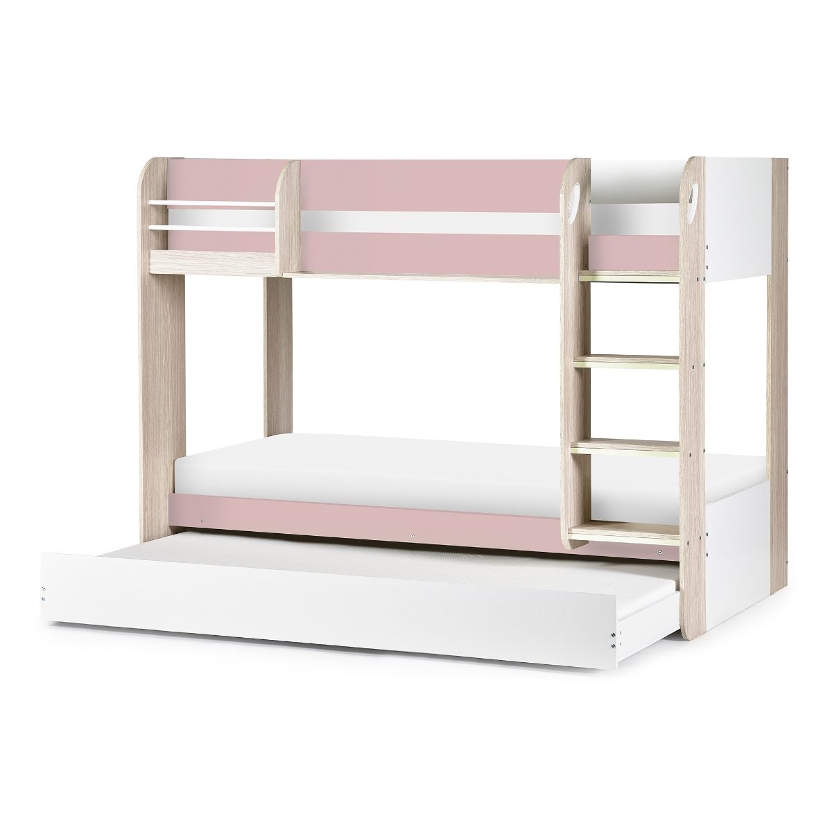 Mars Wooden Bunk Bed with Underbed Trundle Frame