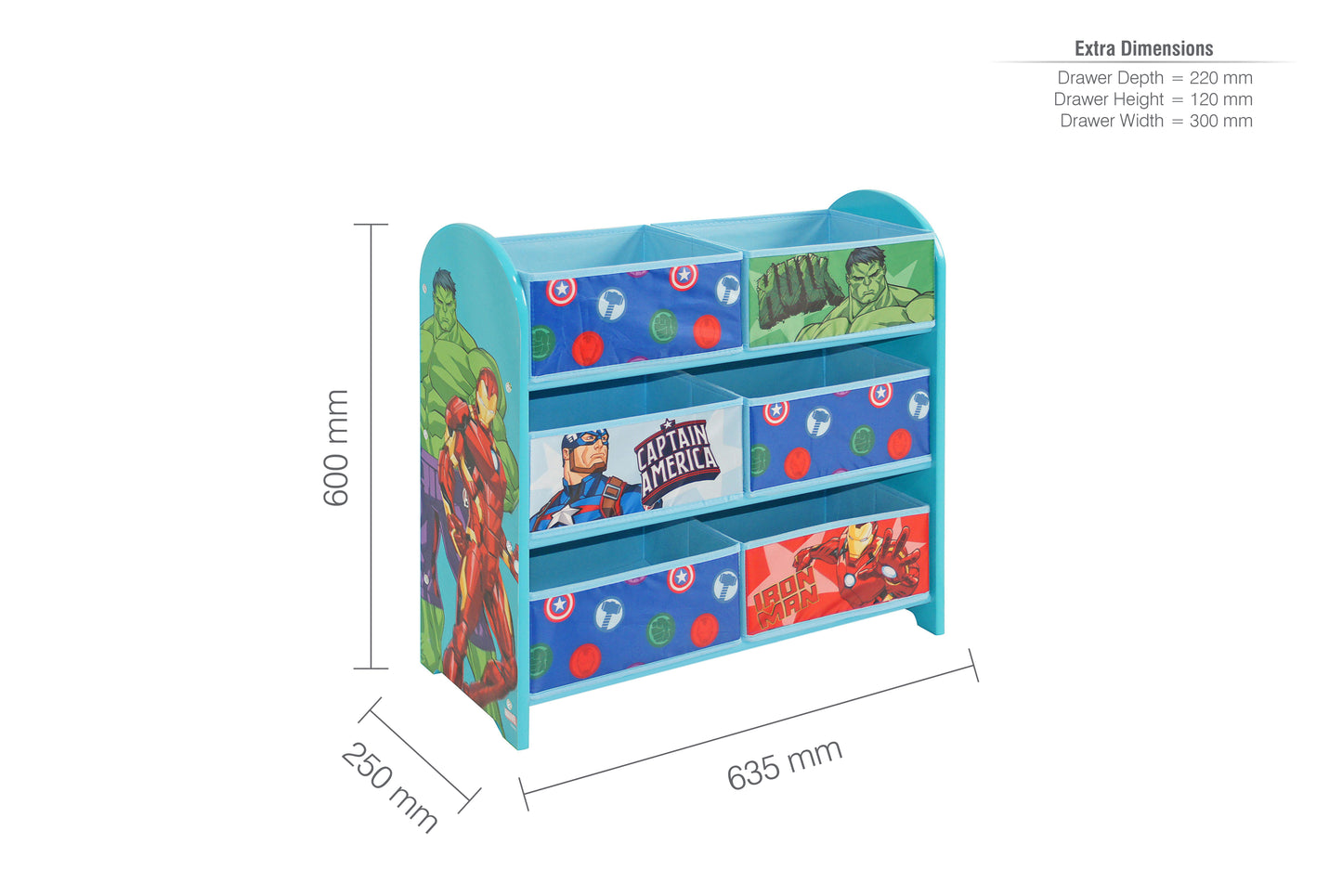 Disney Home - Marvel Avengers Storage Unit - Kidsly