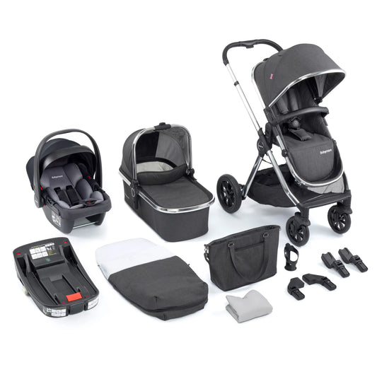 Babymore Memore V2 13 Piece Travel System Coco iSize Car Seat with Isofix Base