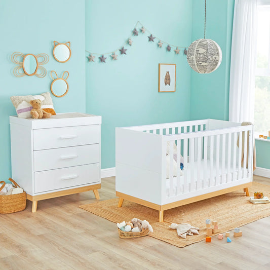 Mona Nursery Furniture Set – White