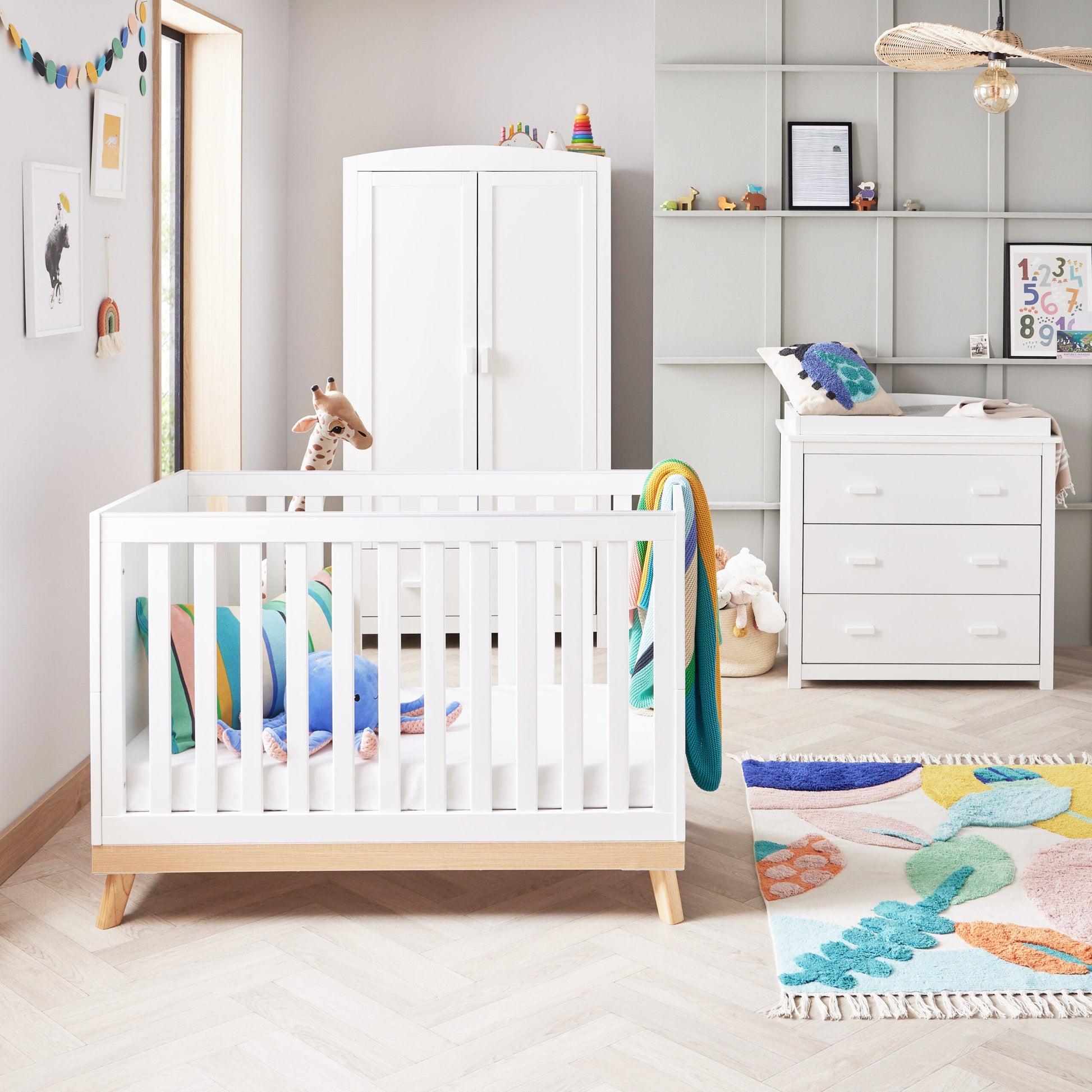 Babymore Mona Mini 3 Piece Nursery Room Set - Kidsly