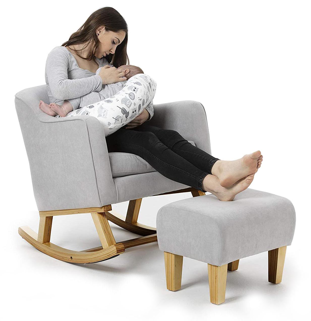 Cocoon Sherwood Rocker Chair and Foot Stool - Kidsly