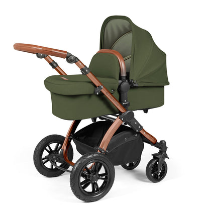 Stomp Luxe All in One I-Size Travel System & Isofix Base - Woodland