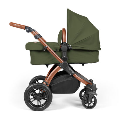 Stomp Luxe All in One I-Size Travel System & Isofix Base - Woodland