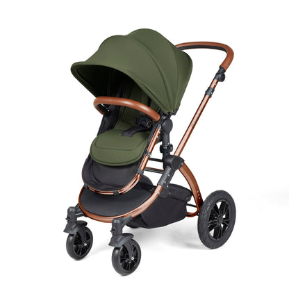 Stomp Luxe All in One I-Size Travel System & Isofix Base - Woodland