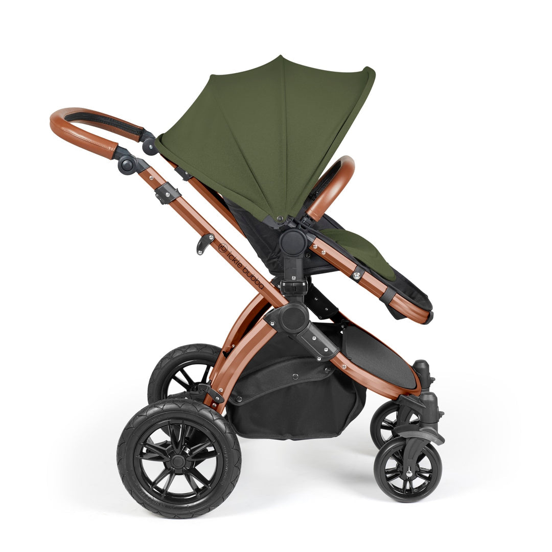 Stomp Luxe All in One I-Size Travel System & Isofix Base - Woodland