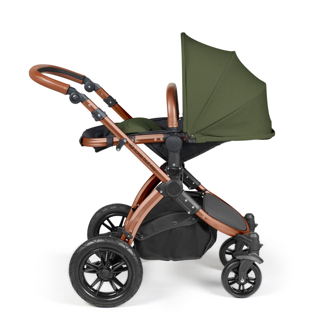 Stomp Luxe All in One I-Size Travel System & Isofix Base - Woodland