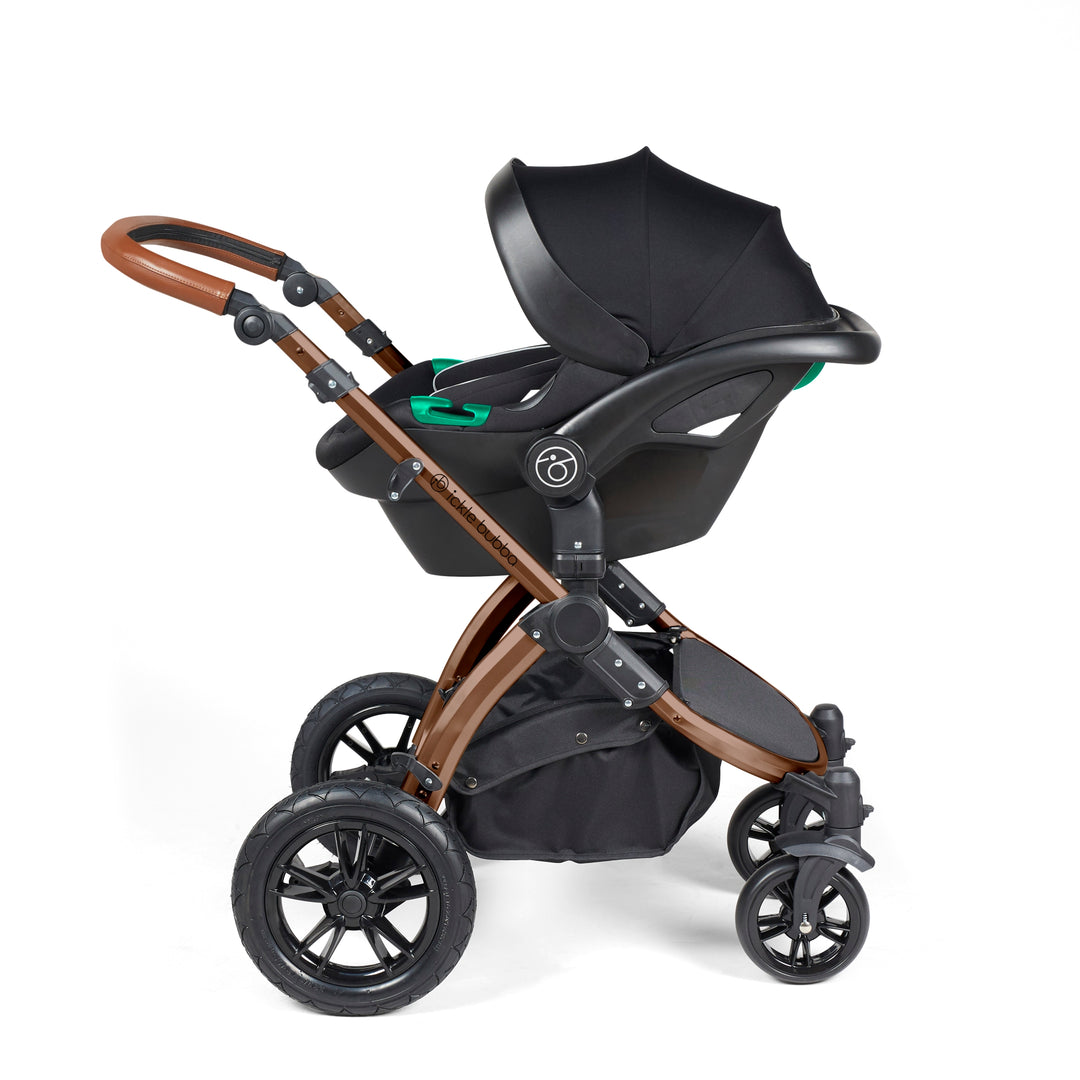 Stomp Luxe All in One I-Size Travel System & Isofix Base - Woodland