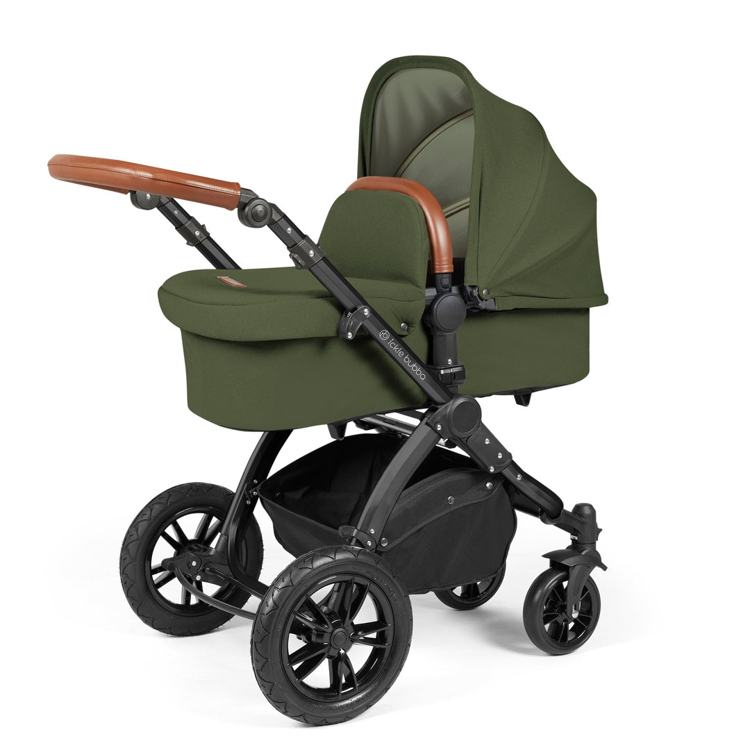 Stomp Luxe All in One I-Size Travel System & Isofix Base - Woodland