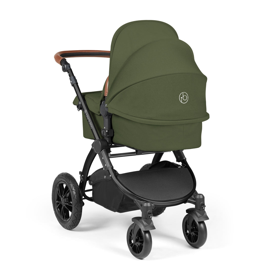 Stomp Luxe All in One I-Size Travel System & Isofix Base - Woodland