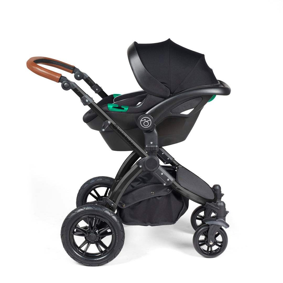 Stomp Luxe All in One I-Size Travel System & Isofix Base - Woodland