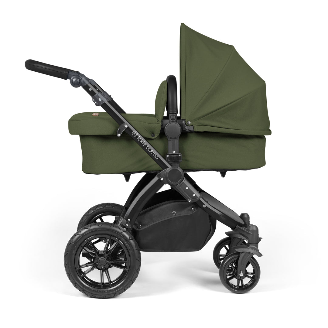 Stomp Luxe All in One I-Size Travel System & Isofix Base - Woodland