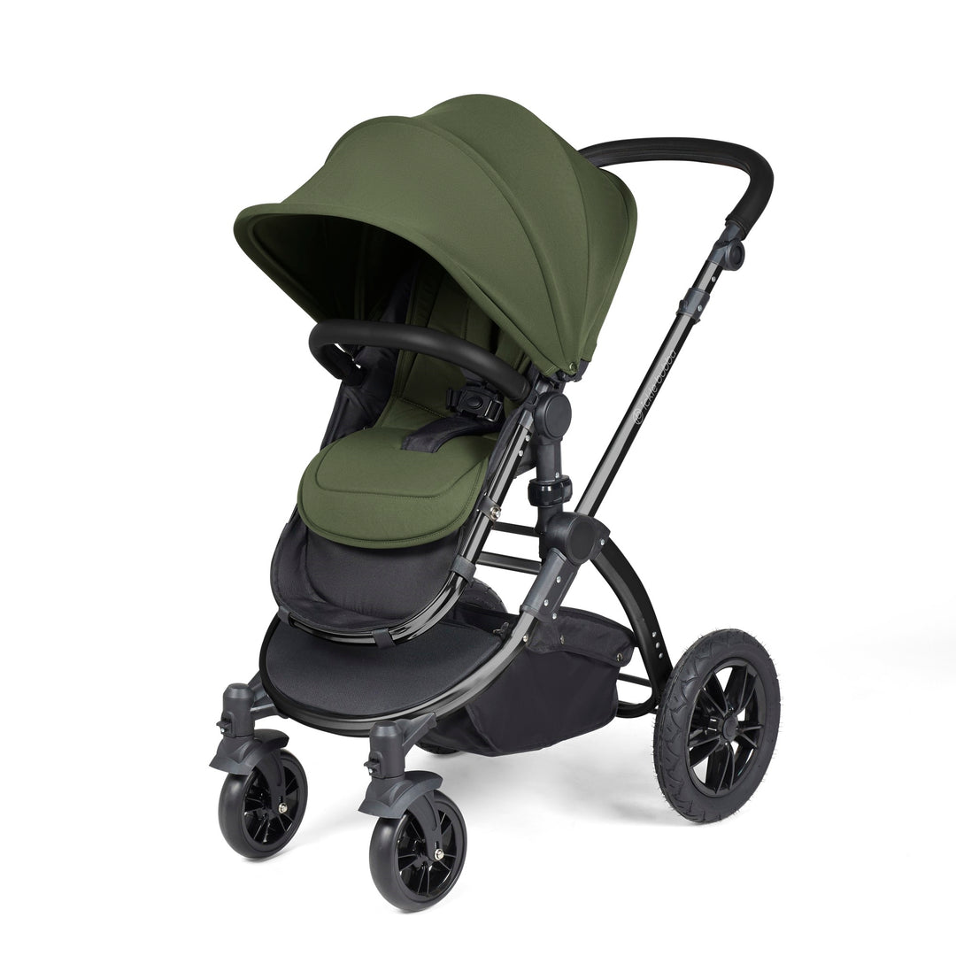 Stomp Luxe All in One I-Size Travel System & Isofix Base - Woodland