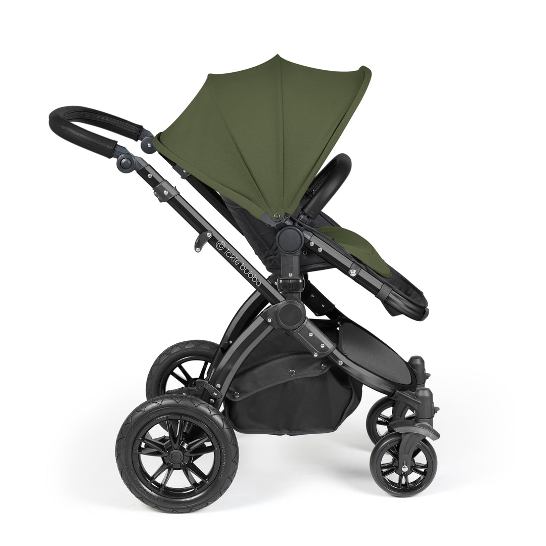 Stomp Luxe All in One I-Size Travel System & Isofix Base - Woodland