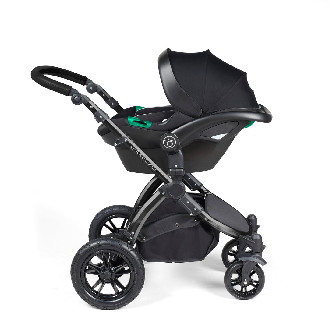 Stomp Luxe All in One I-Size Travel System & Isofix Base - Woodland