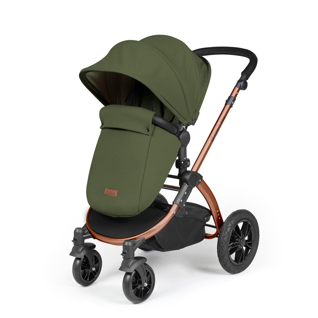 Stomp Luxe All in One I-Size Travel System & Isofix Base - Woodland