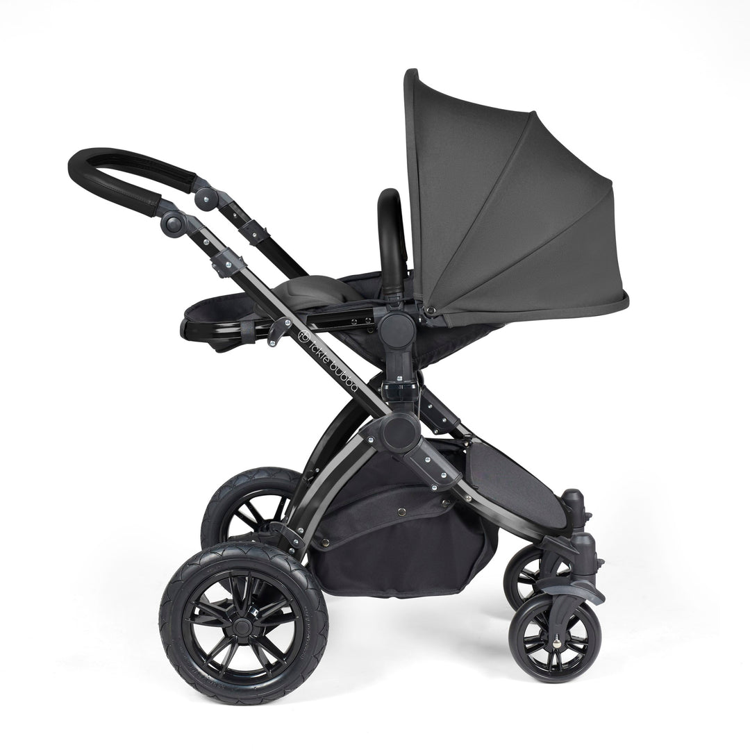 Stomp Luxe All in One I-Size Travel System & Isofix Base - Charcoal Grey