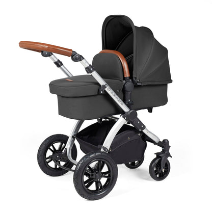 Stomp Luxe All in One I-Size Travel System & Isofix Base - Charcoal Grey