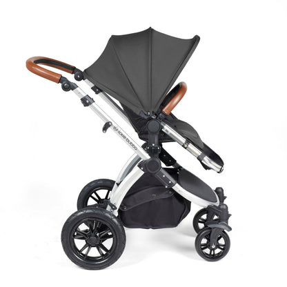 Stomp Luxe All in One I-Size Travel System & Isofix Base - Charcoal Grey