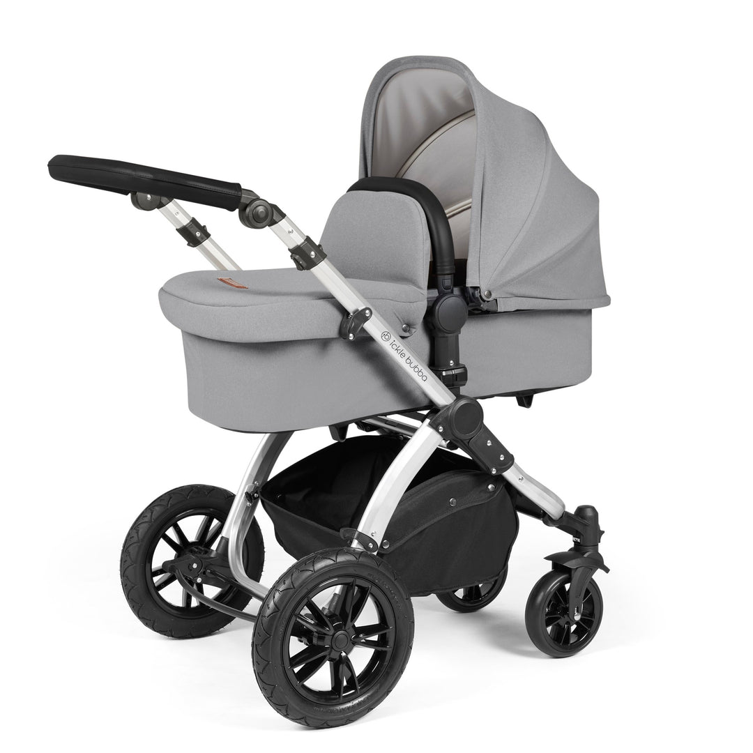 Stomp Luxe All in One I-Size Travel System & Isofix Base - Pearl Grey