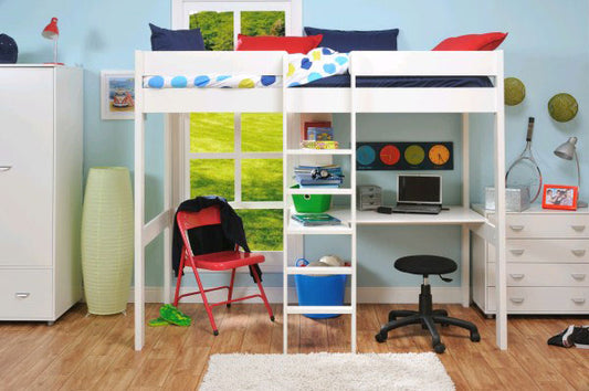 Stompa Uno High Sleeper Frame with Desk/Shelving