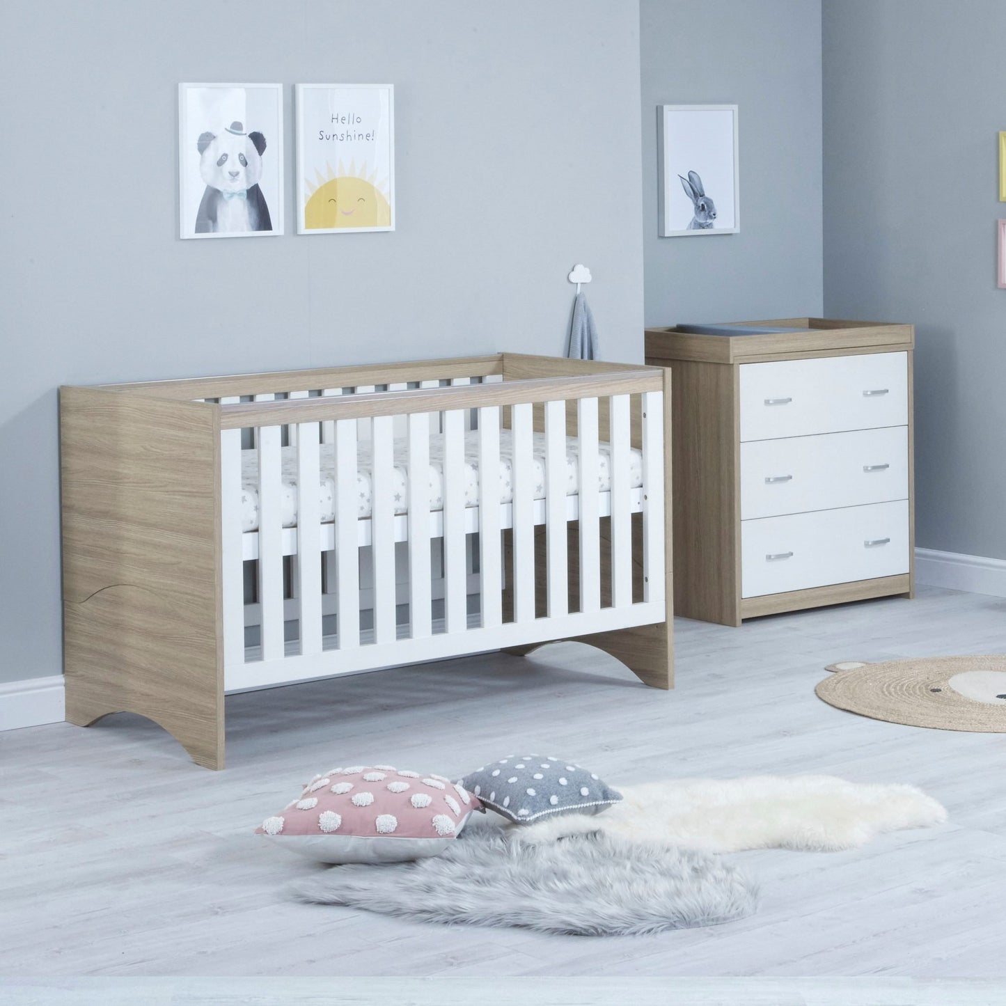 Babymore Veni 2 Piece Nursery Room Set - Kidsly