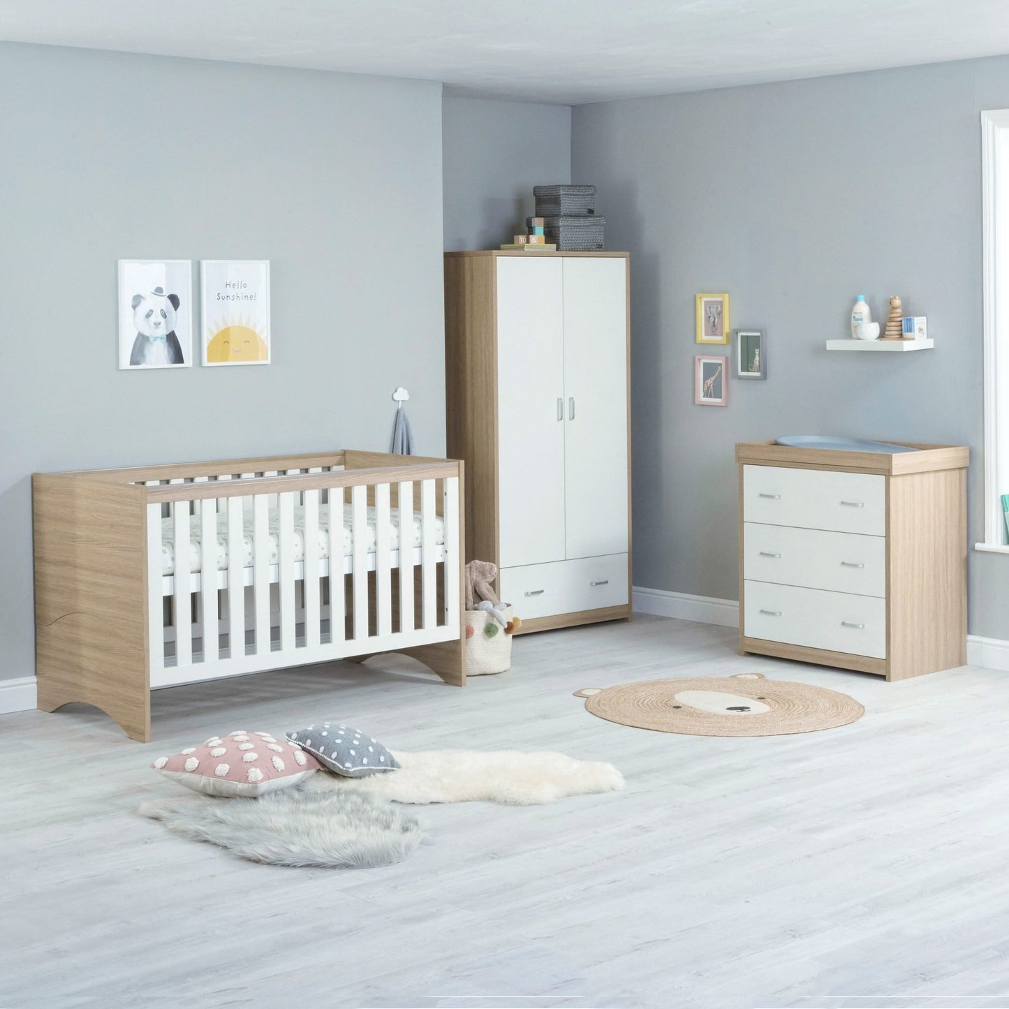 Babymore Veni 3 Piece Nursery Room Set - Kidsly