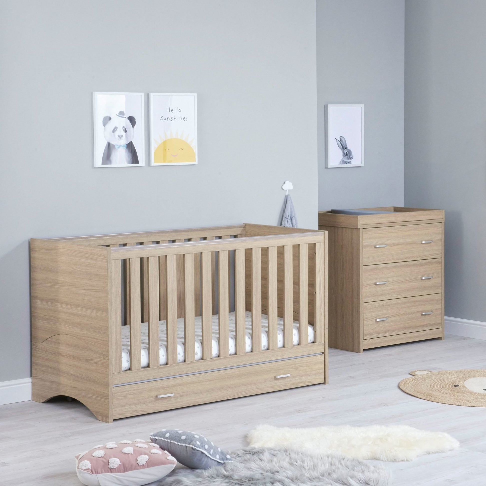 Babymore Veni 2 Piece Room Set with Drawer - Kidsly