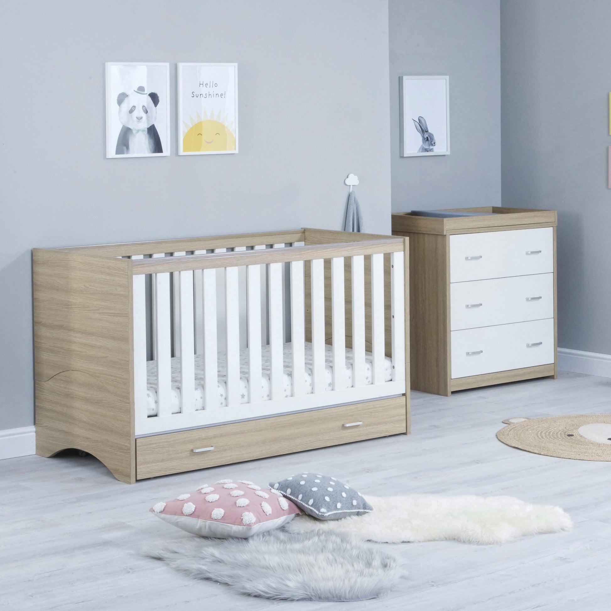 Babymore Veni 2 Piece Room Set with Drawer - Kidsly