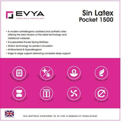 Sin Latex 1500 Pocket Sprung