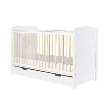 Ickle Bubba Coleby Scandi Classic 2 Piece Furniture Set and Under Drawer - White