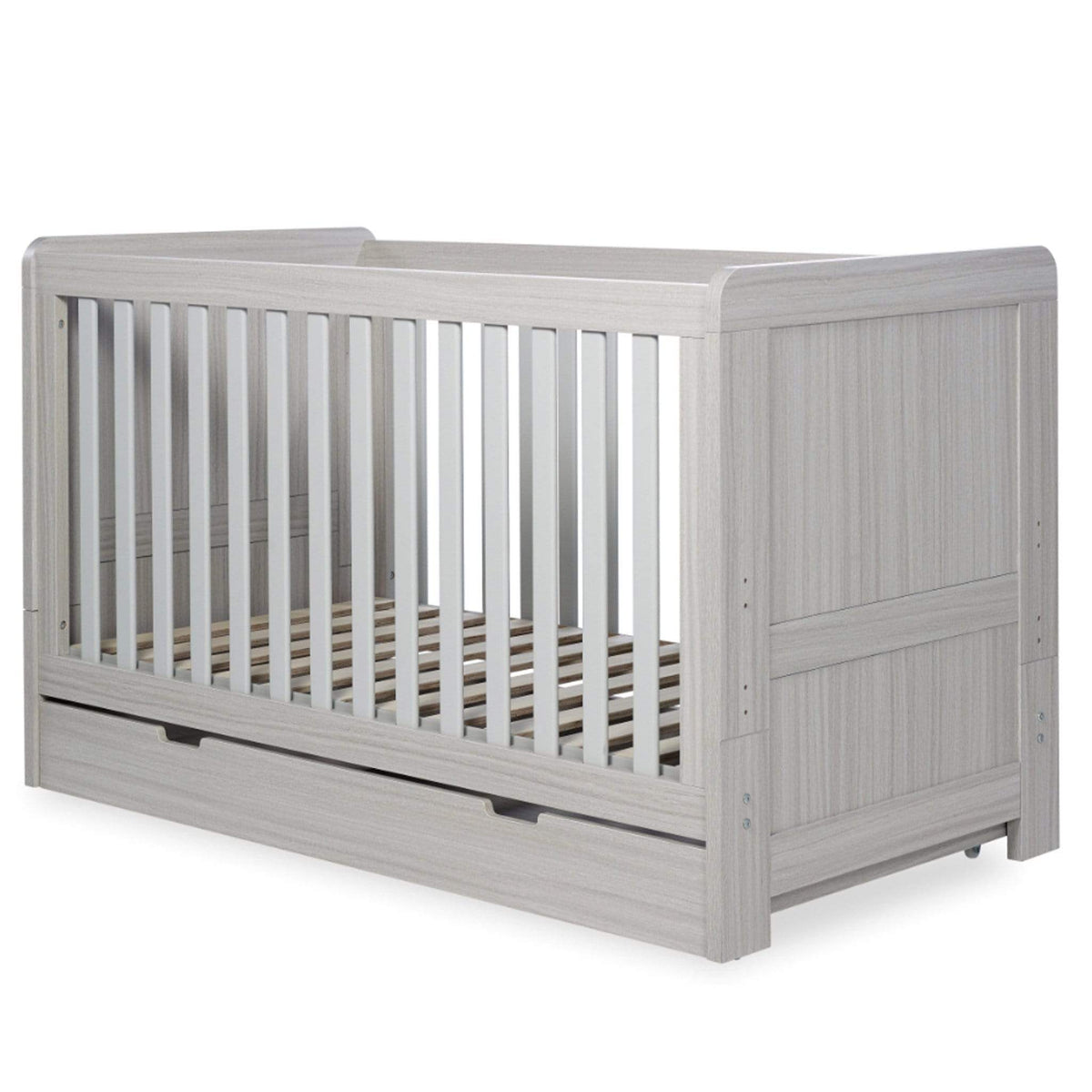 Ickle Bubba Pembrey Cot Bed, Under Drawer and All Seasons Premium Pocket Sprung Mattress Mattress