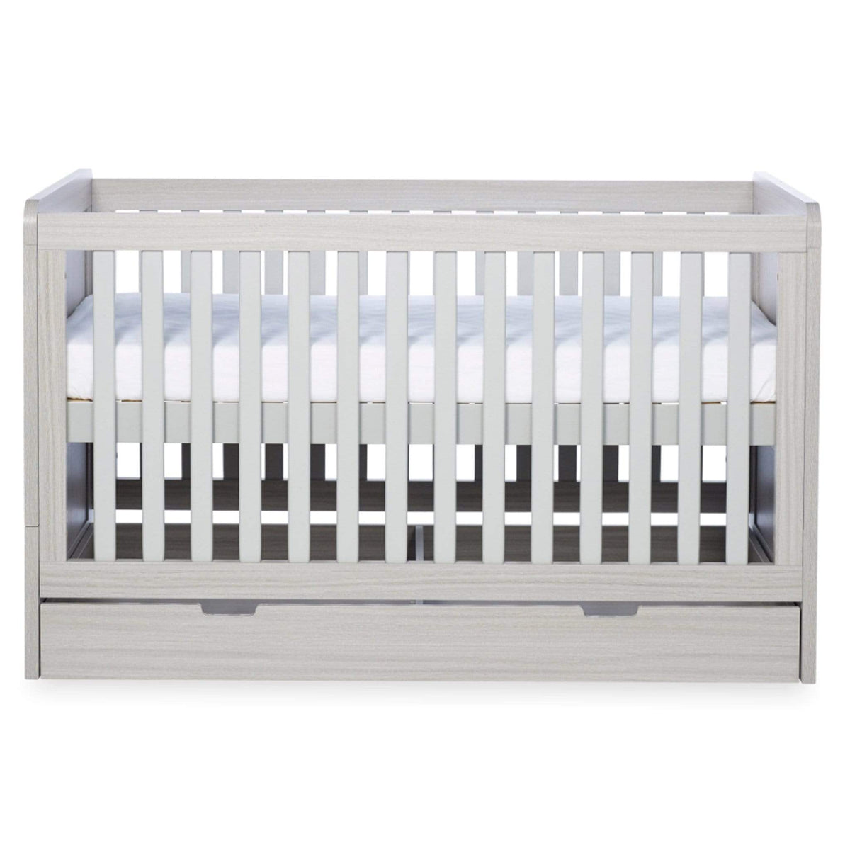 Ickle Bubba Pembrey Cot Bed, Under Drawer and All Seasons Premium Pocket Sprung Mattress Mattress