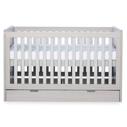 Ickle Bubba Pembrey Cot Bed, Under Drawer and All Seasons Premium Pocket Sprung Mattress Mattress