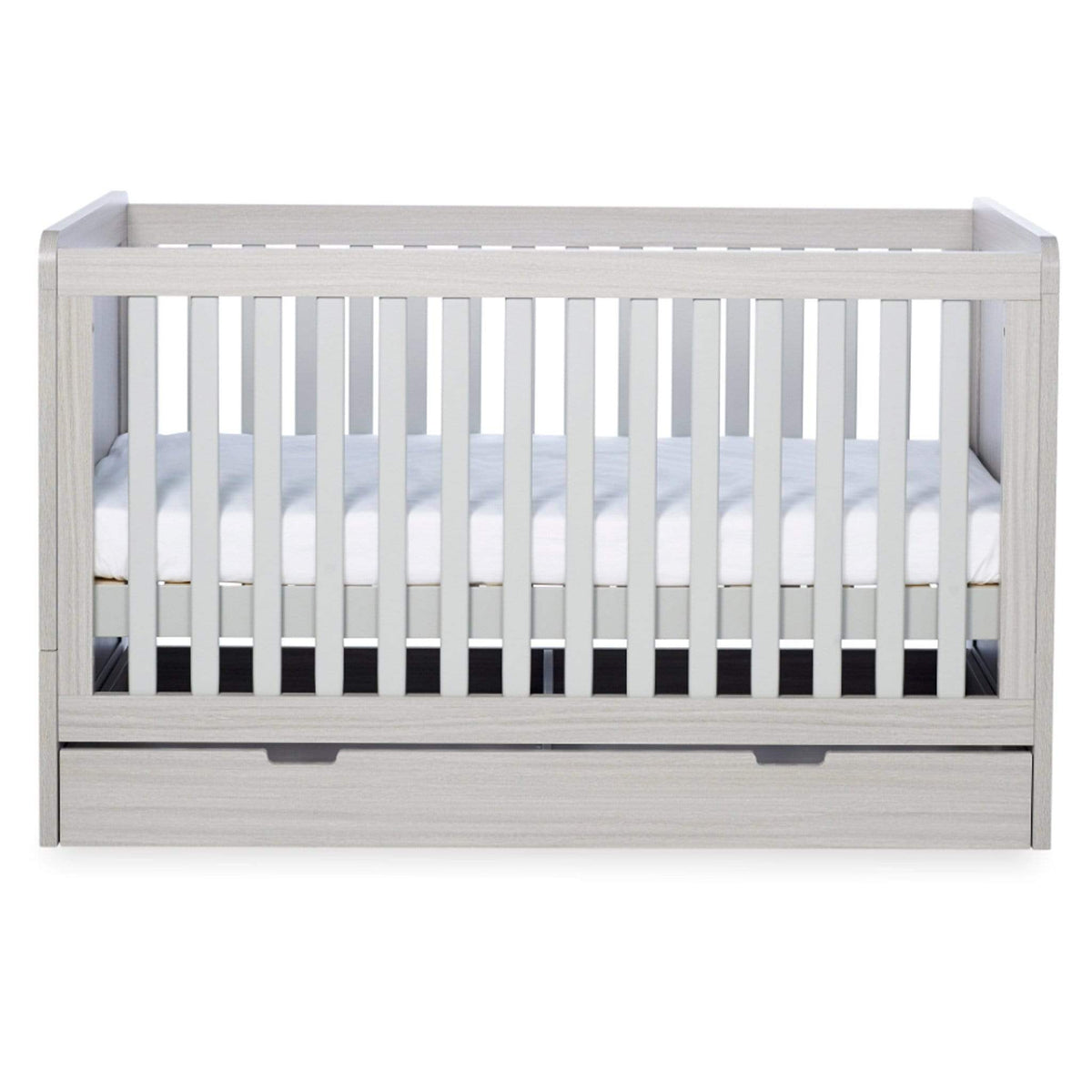 Ickle Bubba Pembrey Cot Bed, Under Drawer and All Seasons Premium Pocket Sprung Mattress Mattress