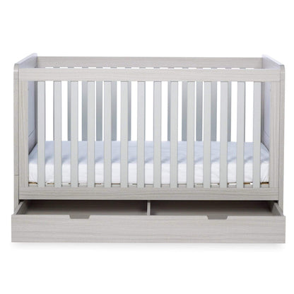 Ickle Bubba Pembrey Cot Bed, Under Drawer and All Seasons Premium Pocket Sprung Mattress Mattress