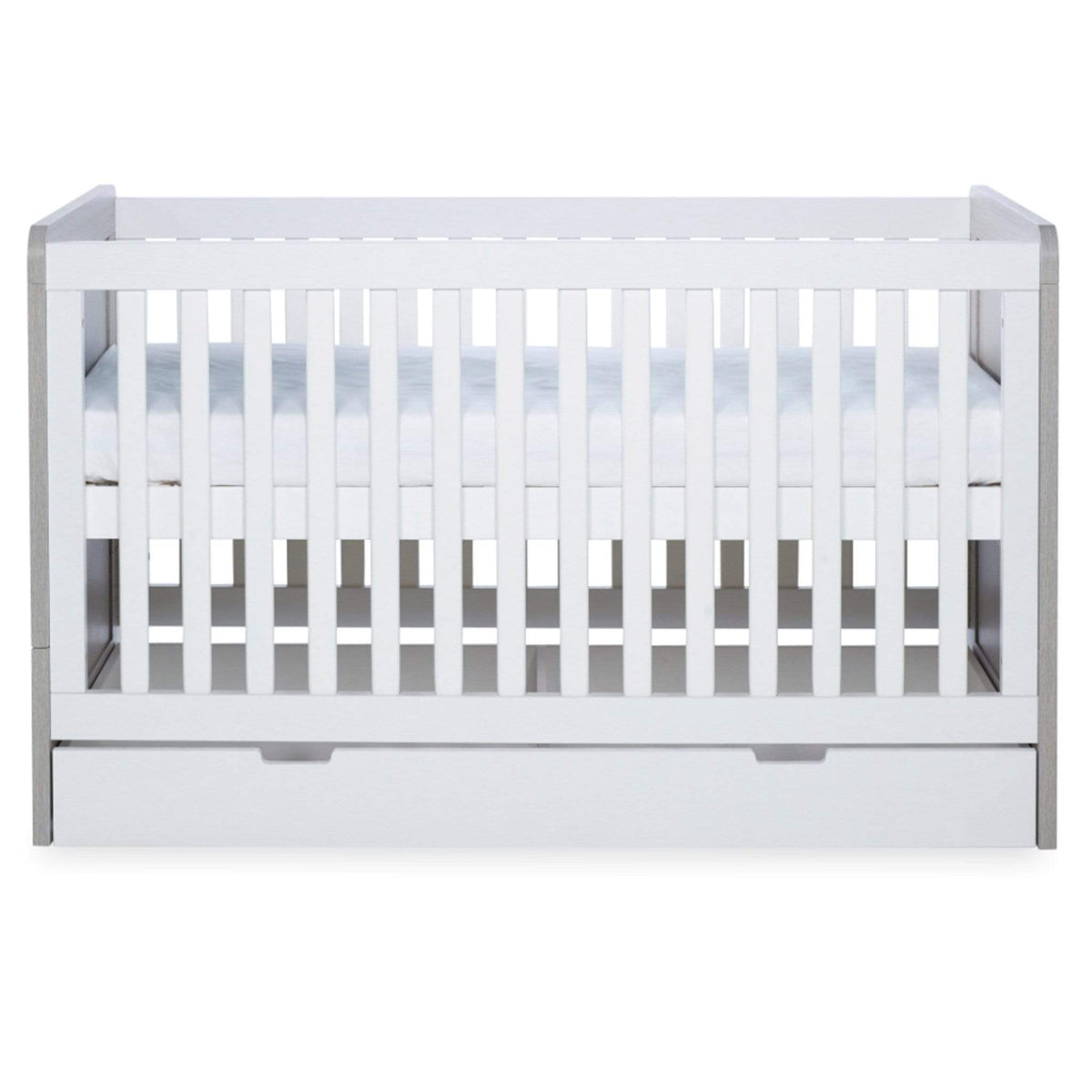 Ickle Bubba Pembrey Cot Bed, Under Drawer and All Seasons Premium Pocket Sprung Mattress Mattress